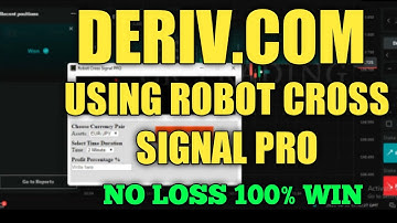 Deriv.com Using Robot Cross Signal Pro || No Loss 100% Win