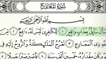 سورة المعارج الشيخ هاني الرفاعي
