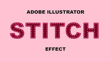 TEXT STITCH EFFECT TUTORIAL | ADOBE ILLUSTRATOR