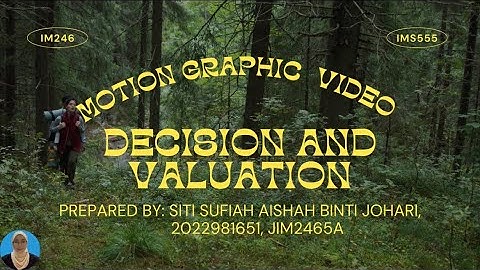Motion Graphic Video for IMS555: Decision Theory