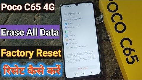 how to reset poco c65 || format kaise kare || reset kaise || erase all data | factory reset poco c65