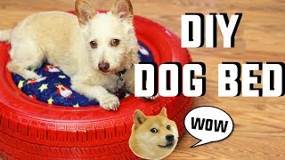 Learn how to make an easy diy dog bed in minutes out of a tire! my pup
adores his new comfy bed, and it was so cheap make! all you need is
tire, spray p...