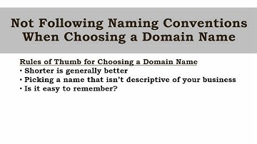 VIDEO 8 -- 7 Biggest Mistakes When Buying a Domain Name for Your Business and How To Avoid Them.