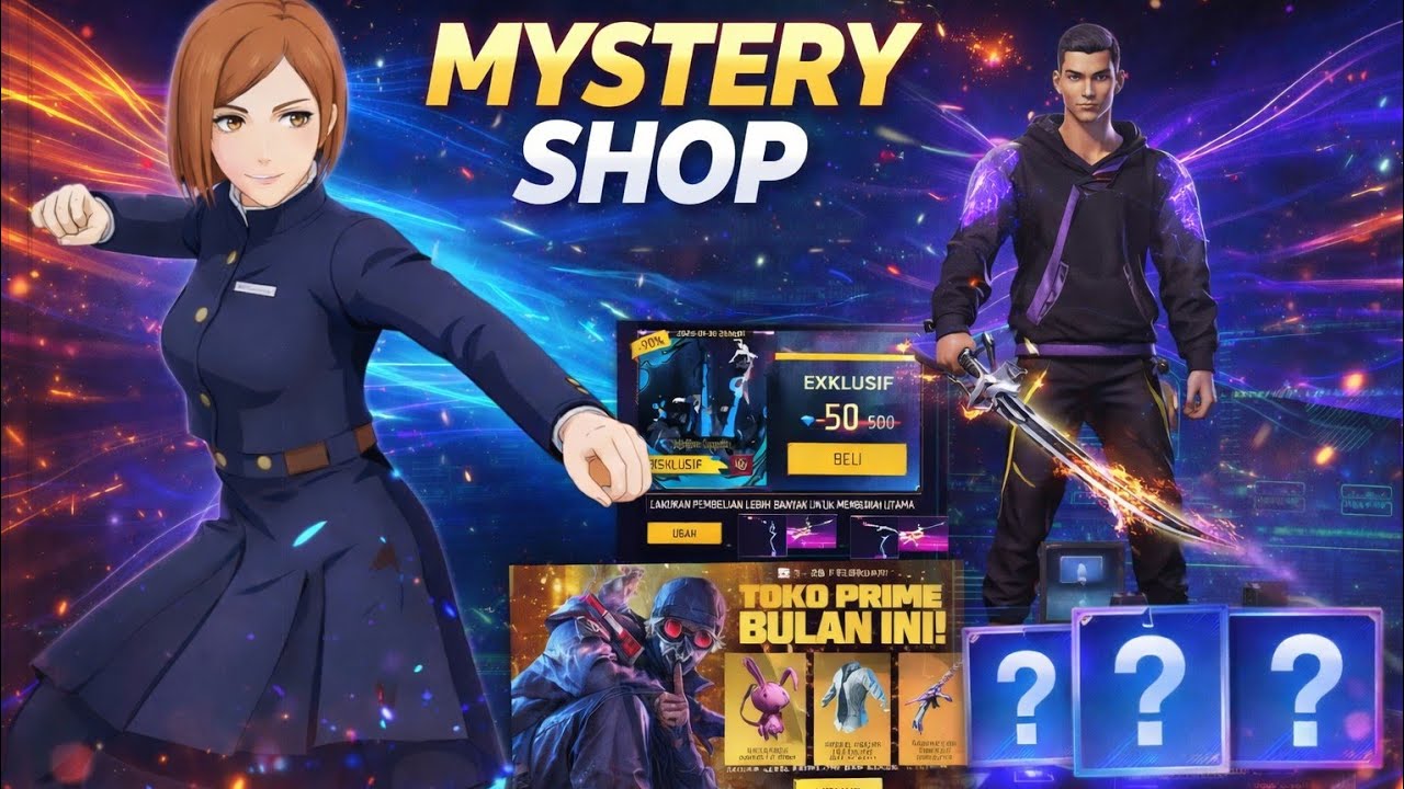 FF Indonesia Server, Mystery Shop, New Moco Store, Prime Store, Free Fire 