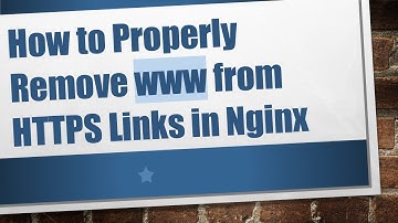 How to Properly Remove www from HTTPS Links in Nginx