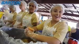 Barton helps pack food for Haiti children #GoBarton #NUMANA