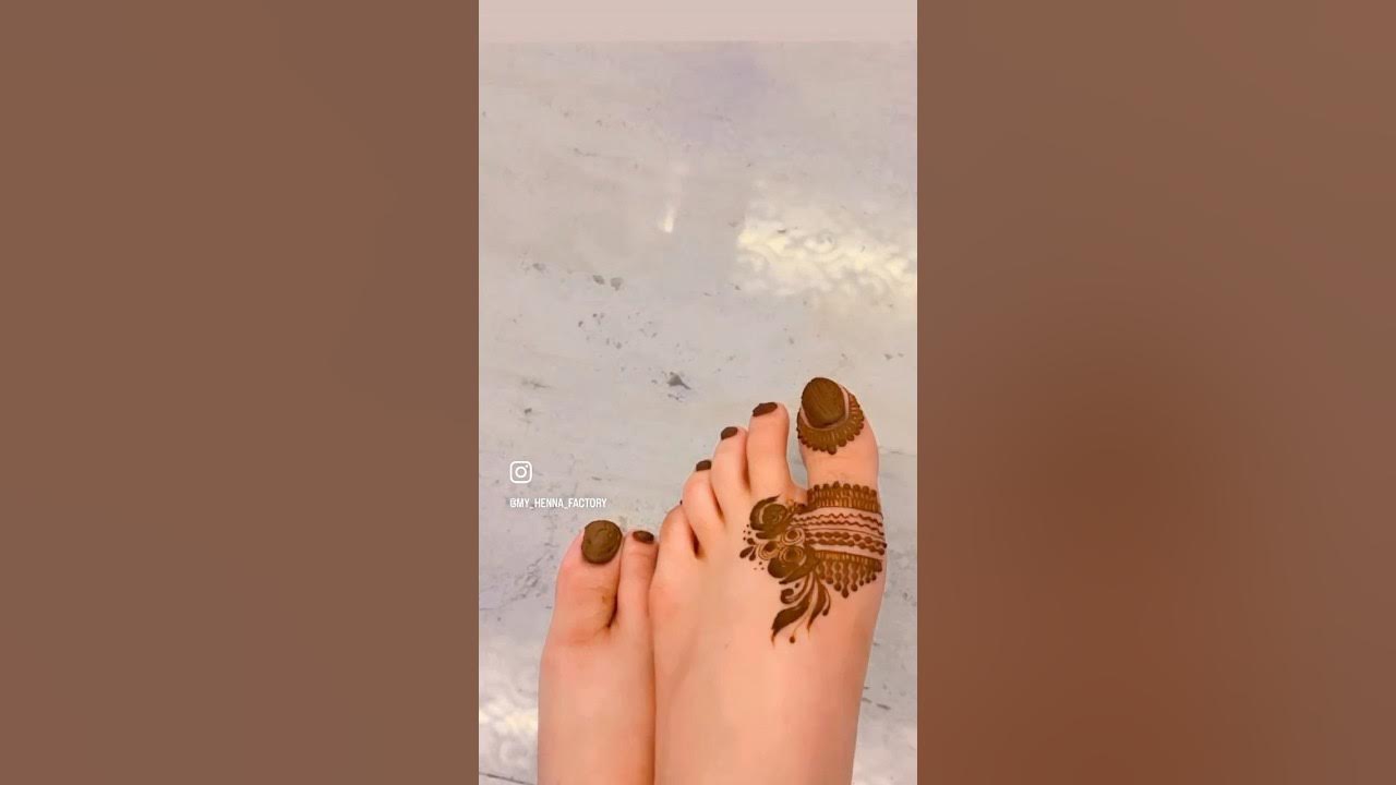 Simple feet mehndi design shorts youtubeshorts mehndi shortvideo 