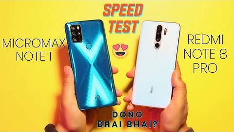 Redmi Note 8 Pro vs Micromax IN Note 1 Speed Test | 😱**SHOCKING RESULT**😱