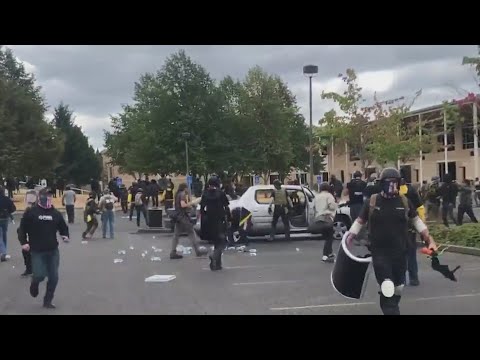 Protesters clash in NE Portland