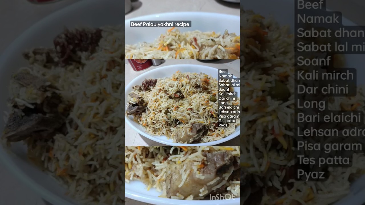 beef Palau yakhni recipe YouTube