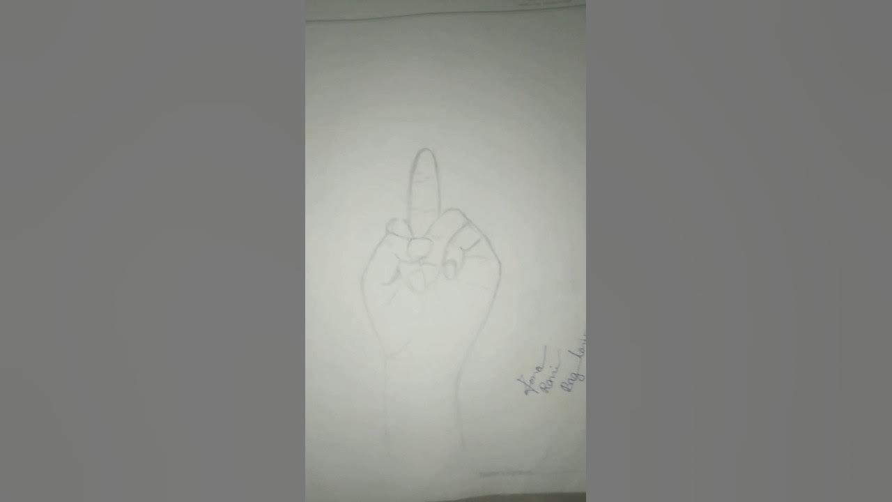 How to draw middle finger #drawing #draw - YouTube