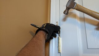 How to fix a door sticking at the top of the frame. DIY repair for a common problem in the summer.