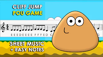 Cliff Jump - Pou OST | Sheet Music with Easy Notes for Recorder, Violin + Backing Track