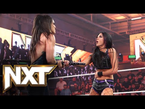 Raquel Rodriguez cracks Cora Jade with a Kendo stick: WWE NXT, Oct. 18, 2022