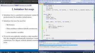 10.2 Initializer list examples
