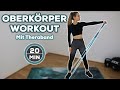 20 Min. OBERKÖRPER WORKOUT mit Theraband & ohne Springen | Rücken, Schulter, Brust & Arme trainieren