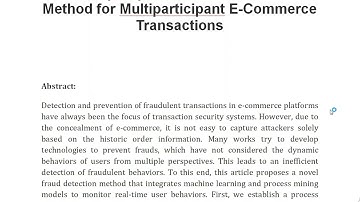 A Multiperspective Fraud Detection Method for Multiparticipant E Commerce Transactions
