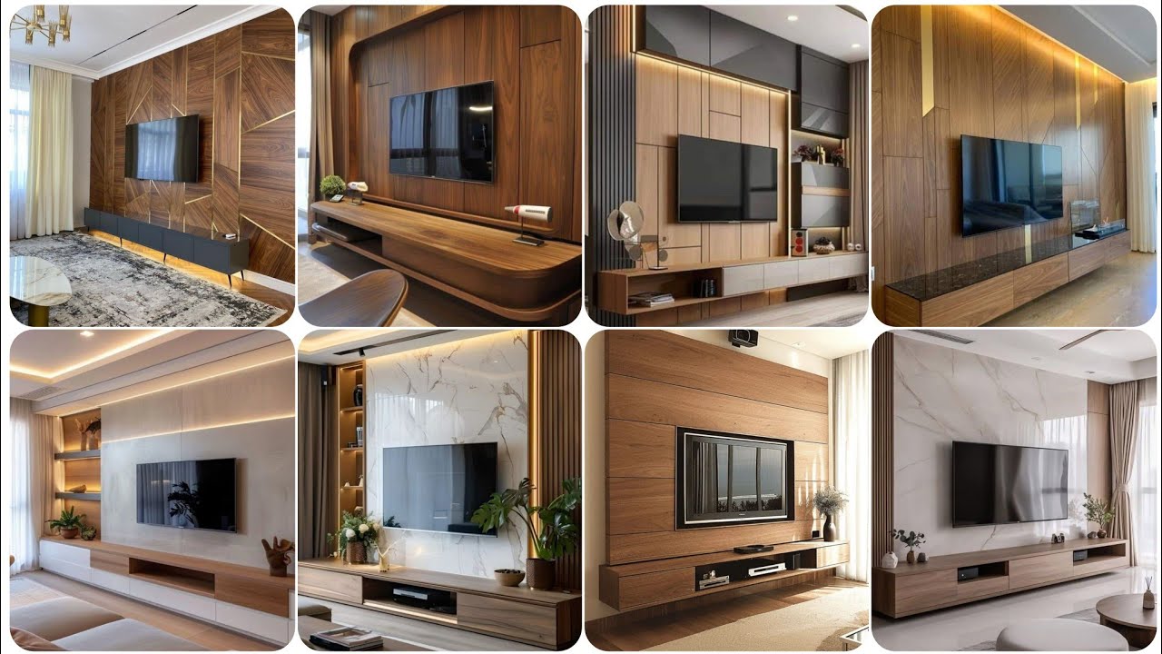 Топ-150 современных идей для настенных тумбочек под телевизор 2026 года | Подвесные тумбы и стиль...