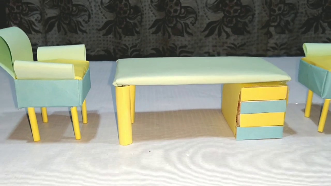 How To Make Paper Sofa And Table