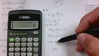 Algebra 2 review questions 33 -40