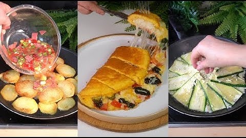 Kahvaltıya 5 dakikada pişirin. Domates. Soğanlı kaşarlı patates yumurta. Hiç böyle pişirdinizmi! 3