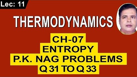 PKNAG PROBLEMS Q31 TO Q33 OF CHAPTER 7 ON ENTROPY |Thermodynamics For Both GATE And ESE |