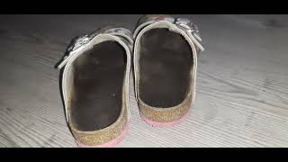 My sisters unicorn Birkenstocks 🤩🧡 Florida (well worn) 💚😍 #Birkenstock #Sandals #Shoes