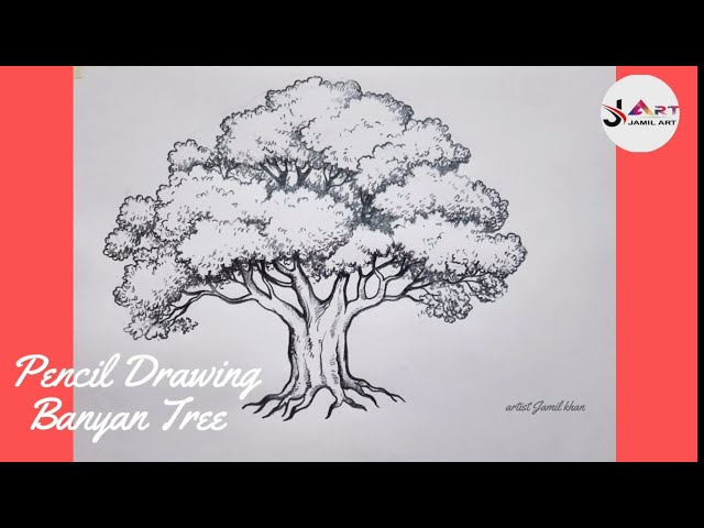 How to draw a banyan leaf - YouTube