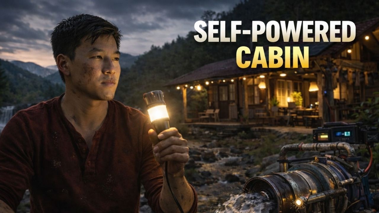 Как я обеспечиваю электроэнергией свой автономный домик, используя небольшой ручей?