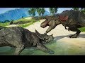 Island sanctuary triceratops vs trexirexalbertosaurusgiganotosaurus  spinosaurus