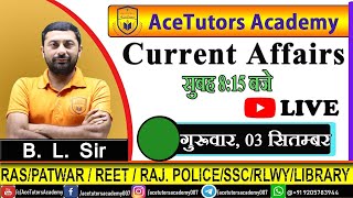 Current Affairs Live Class - 55 (By B. L. Sir)