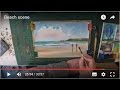 How to paint waves, beach and people simple watercolour demonstration