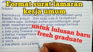 CARA BUAT SURAT LAMARAN KERJA YG BENAR||CONTOH SURAT LAMARAN KERJA YANG BAIK DAN BENAR