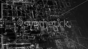 Abstract electronic circuits loop. Technology background animation.