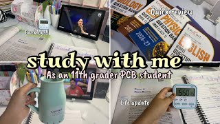 Study with me as an 11th grader PCB student 📚|| covering my backlogs😭