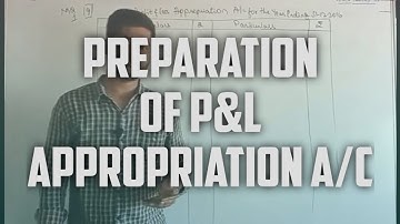 2nd Puc Accountancy Profit & Loss Appropriation A/c