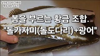 봄을 부르는 황금 조합. "돌가자미(돌도다리)+광어"