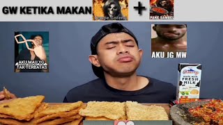 Gw ketika makan Tempe goreng Campur Sambel 😋 (Meme Tempe Goreng)