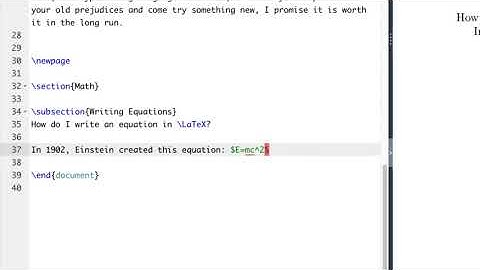LaTeX for Students – A Simple Quickstart Guide