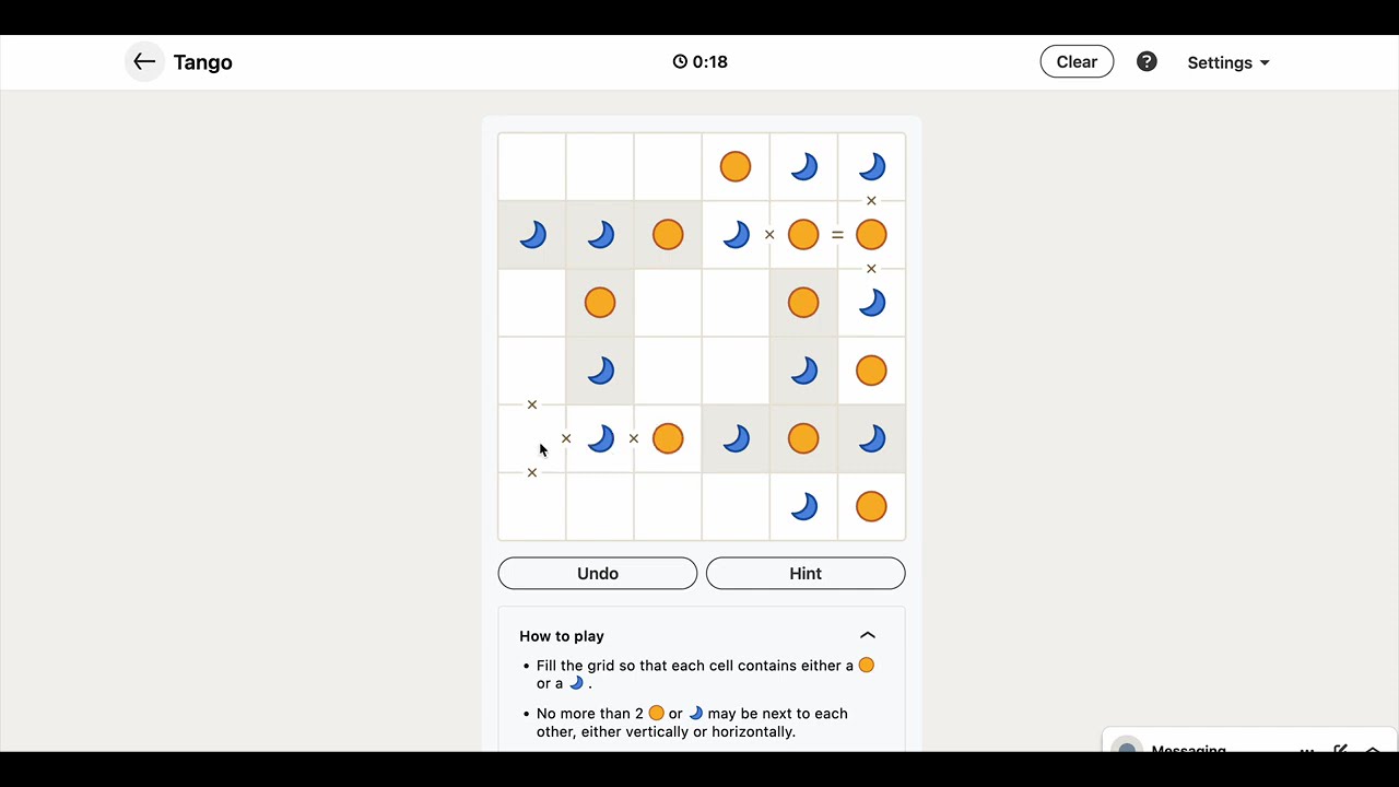 LinkedIn Tango #178 Answer