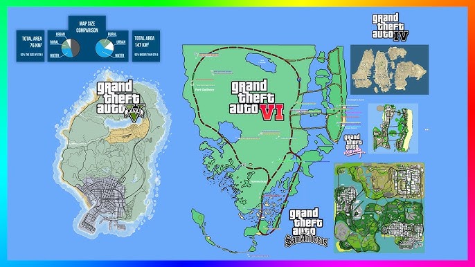 GTA 6 leaked map is enormous compared to GTA 5's