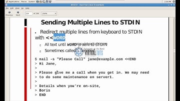 LINUX TUTORIALS : Sending Multiple lines to Standard input