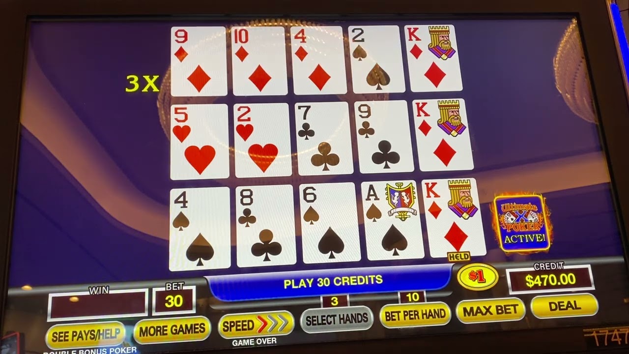 30 долларов за раздачу в видеопокере Ultimate X