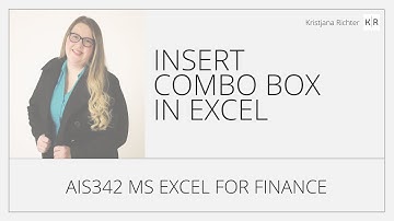 How to insert a combo box into excel