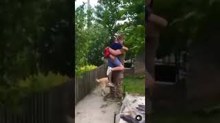 MOST EMOTIONAL SOLDIER COMING HOME TO SON AND DOG