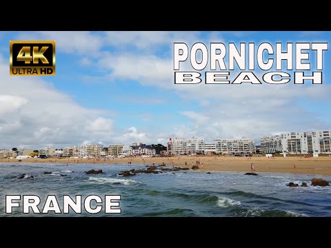 【4K】🇫🇷Pornichet Beach, France - Walking Tour 2021