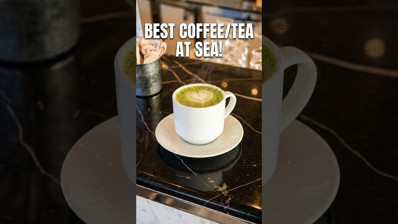 Don't Miss the Best Coffee Shop on Oceania Vista #cruise #coffee #traveltips #matchalatte