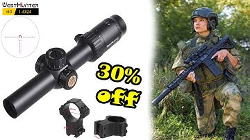 WESTHUNTER HD 1-6X24 IR Compact Hunting Scope Tactical Rifle Scopes