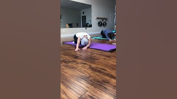 Child’s pose with lat stretch