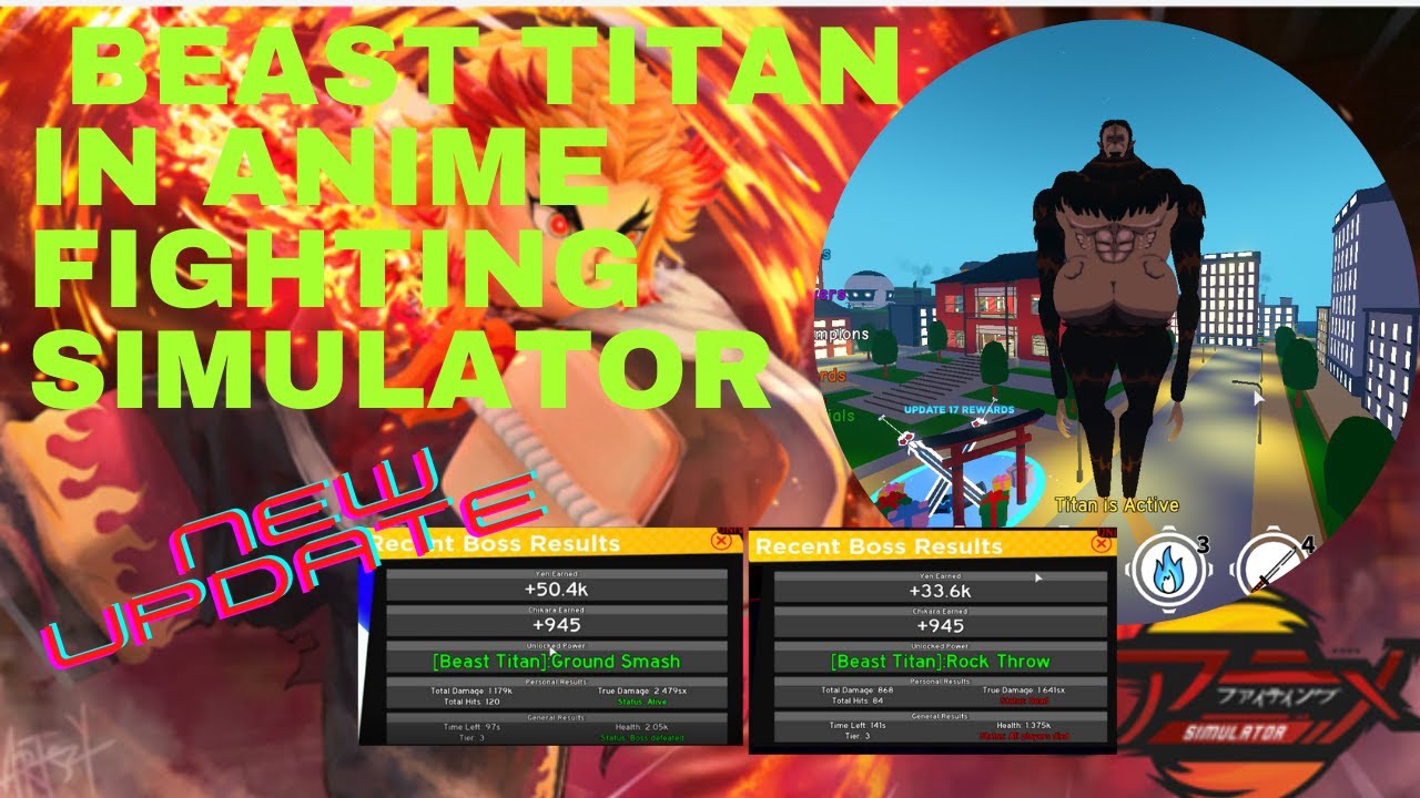 EASY BEAST TITAN SPECIAL UNLOCK CODES IN ANIME FIGHTING SIMULATOR